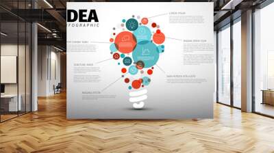 Vector idea Infographic template Wall mural