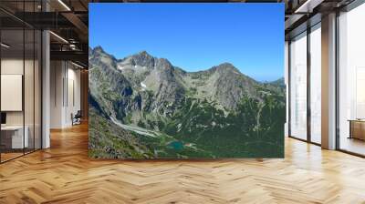 panoramic tatra mountain view top, europe Tatra Mountain turistic destination, wallppaper  Wall mural