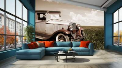 Retro car Wall mural