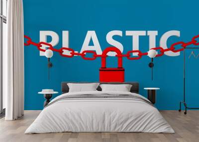 concept lock text plastic Wall mural