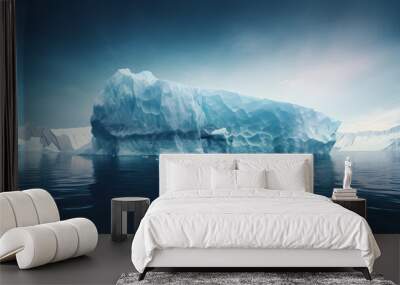 Icebergs in the artic sea, arctic landscape and seascape Wall mural