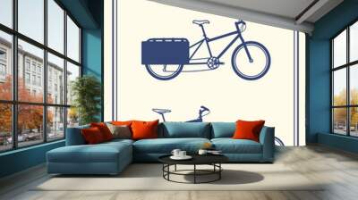 Cargo bikes card Wall mural