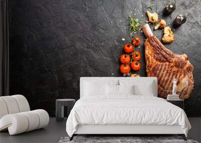 grilled tomahawk beef steak Wall mural