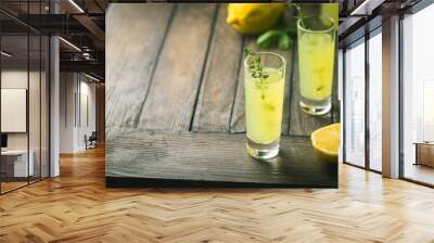 Italian lemon liqueur limoncello Wall mural