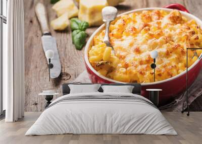 Mac and cheese, american style pasta Wall mural