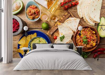 Mexican food mix Wall mural