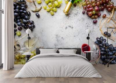 Red and white wine Wall mural