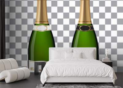 vector champagne bottles Wall mural