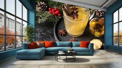 Winter Ginger drink Wall mural