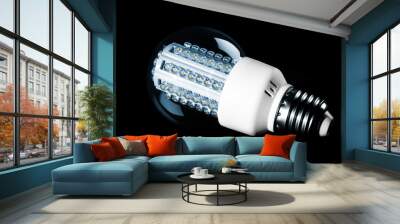 LED lights bulb isolated of white Wall mural