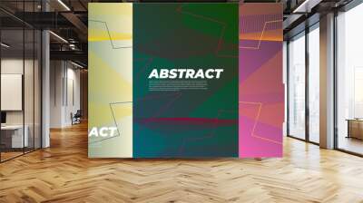 Futuristic covers set. Shapes overlap. Material design backgrounds. Eps10 layered vector. Wall mural