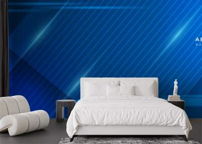 Modern blue technology lights background Wall mural