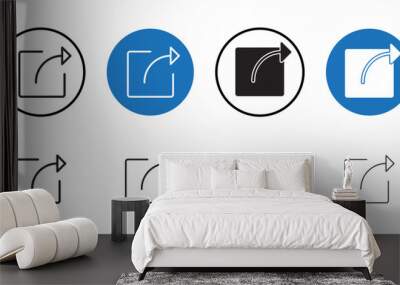 Share icon Thin line art collection Wall mural