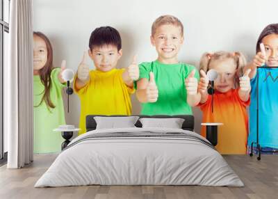 Group of friendly childrens like a team together Wall mural