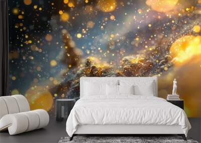 Abstract Gold and Silver Glitter Background. Wall mural