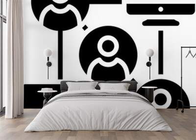 Network Icon Wall mural