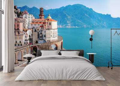 The scenic village of Atrani, Amalfi Coast Wall mural