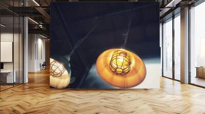 Incandescent lamps in a modern Wall mural