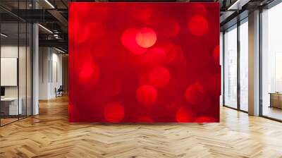 red  bokeh background Wall mural