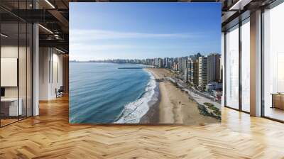 Praia de Iracema beach from above, Fortaleza, Ceara, Brazil Wall mural