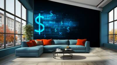 Electronic money alternative to the future. Wall mural