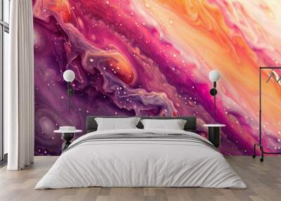 The imaginary surface of Jupiter is colorful and beautiful in an artistic style. Wall mural