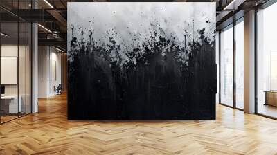 The white wall was splattered with black. Wall mural