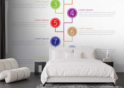 Vector infographic templates used for detailed reports. All 12 topics. Wall mural