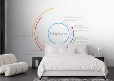 Vector infographic templates used for detailed reports. All 7 topics. Wall mural