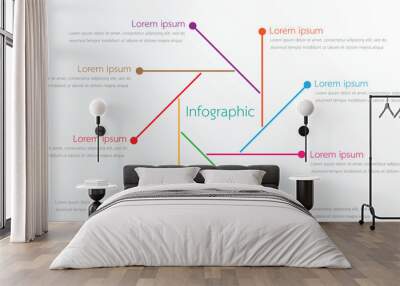 Vector infographic templates used for detailed reports. All 8 topics. Wall mural