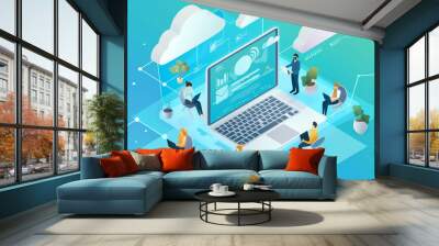  cloud-based collaboration tools and platforms, enabling remote teams to communicate, share, and collaborate in real time from anywhere in the world. Wall mural