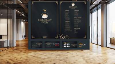 creative menu design. layout design, design set for menu restaur Wall mural