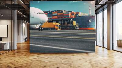 Transportation and logistics. Wall mural