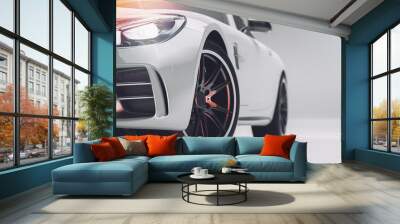 White sports car. Wall mural