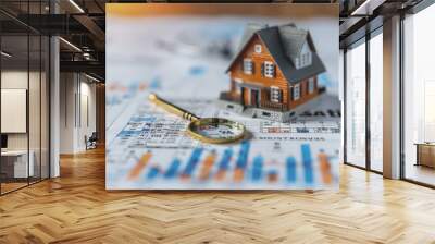 Market analysis reports provide insights into local real estate trends, and property values. Wall mural