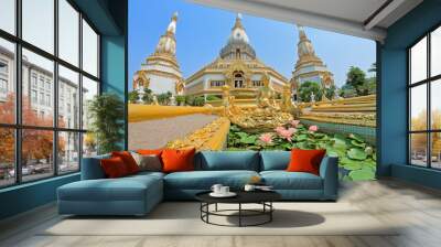 Phra maha chedi chai mongkol, Roi Et Thailand Wall mural