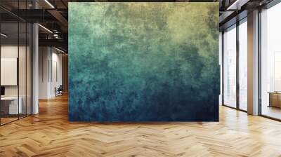 A rich abstract backdrop featuring a gradient of blue, green, and golden tones creating a textured and dynamic surface Wall mural