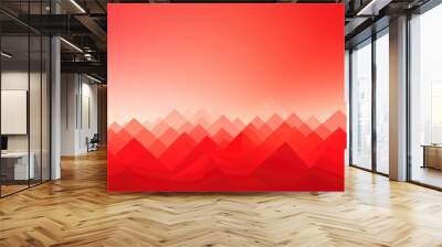 A vibrant cosmic landscape with abstract red mountains and shining stars Wall mural