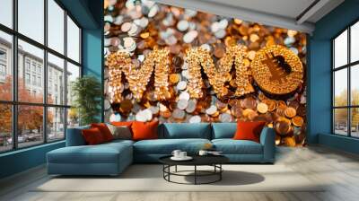 Making Money Online MMO design concept Wall mural