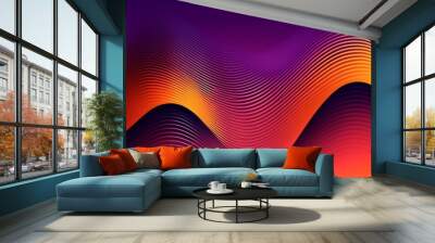 Noise texture colored abstract background purple red orange, generative ai Wall mural