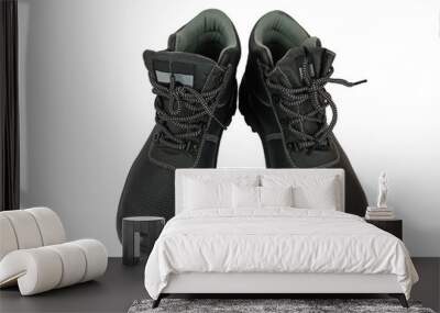 Black ankle boot isolated on white background. Wall mural