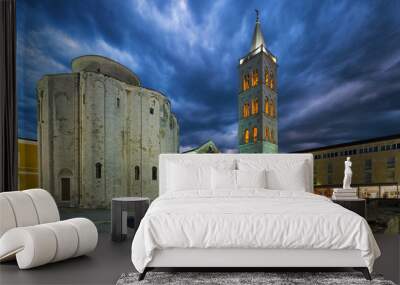 St.Donatus church on the Roma Forum in Zadar. Croatia. Wall mural