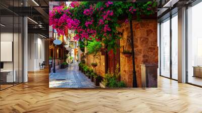 street scene in Kaleici - the historic city center of Antalya, Turkey Wall mural