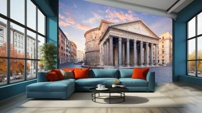 view of Pantheon in the morning. Rome. Italy. Wall mural