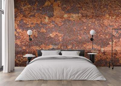 Rusty metal texture background for interior, exterior or industrial construction concept design. Wall mural