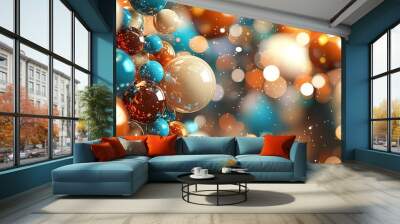 Abstract Colorful Spheres. Wall mural