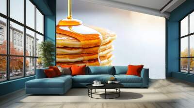 Delicious Pancakes with Syrup. Wall mural