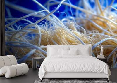 Close-up of Intertwined Paper Fibers Wall mural