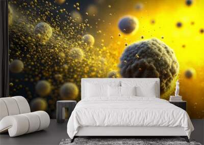 Tiny Dust Particles Suspended in Sunlight Wall mural