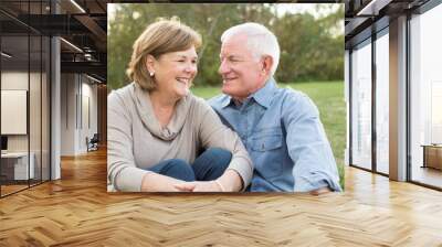 Mature senior couple Wall mural